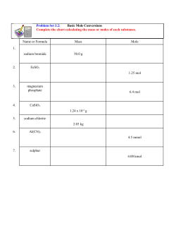 Problem Set 3.2: Basic Mole Conversions Complete