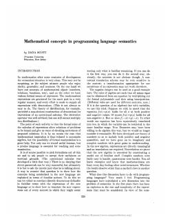 Mathematical concepts in programming language semantics