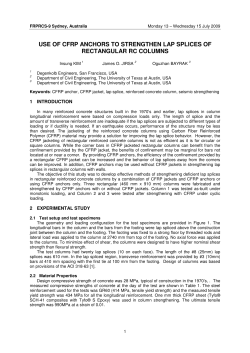 use of cfrp anchors to strengthen lap splices of