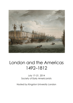 the conference program - Society of Early Americanists