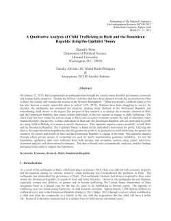 A Qualitative Analysis of Child Trafficking in Haiti and the Dominican