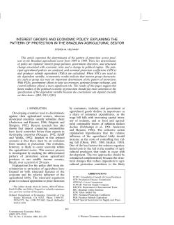 Interest Groups and Economic Policy