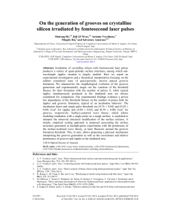 On the generation of grooves on crystalline silicon irradiated by