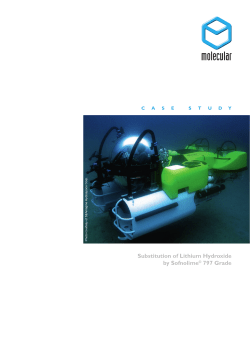 Substitution of Lithium Hydroxide by Sofnolime&reg;797 Grade Case