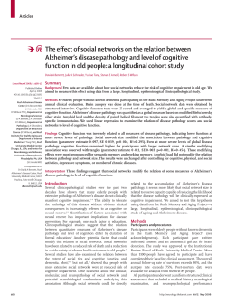 The effect of social networks on the relation between Alzheimer`s