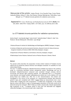 Lu-177-labeled zirconia particles for radiation synovectomy