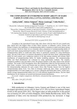 THE COMPARISON OF ENTREPRENEURSHIP ABILITY OF DAIRY