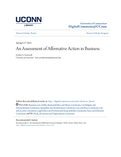 An Assessment of Affirmative Action in Business