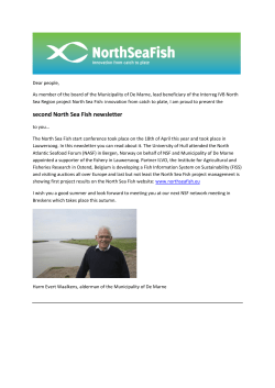 second North Sea Fish newsletter