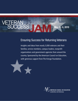 Ensuring Success for Returning Veterans