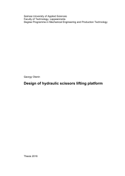 Design of hydraulic scissors lifting platform