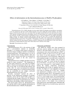 Effect of deformation on the thermoluminescence of BaSO4:Tb