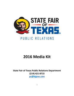 2016 Media Kit - State Fair of Texas