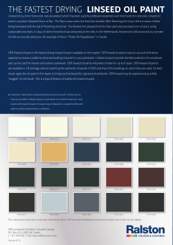 THE FASTEST DRYING LINSEED OIL PAINT