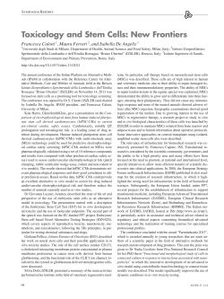 Toxicology and Stem Cells: New Frontiers