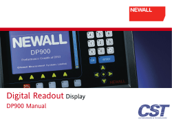 Newall DP900 DRO Display manual