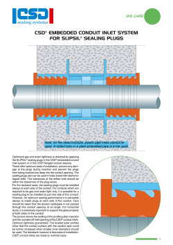 csd&reg; embedded conduit inlet system for slipsil&reg; sealing plugs