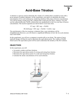 Acid-Base Titration