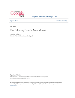The Faltering Fourth Amendment - Digital Commons @ Georgia Law