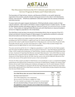 The Disconnect between the FCC`s Schools and Libraries Universal