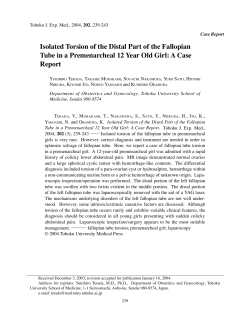 Isolated Torsion of the Distal Part of the Fallopian Tube in a