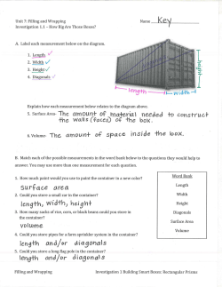 Investigation 1.1 notes