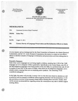 SB 130 Cursory Survey - Alaska State Legislature