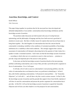 Assertion, Knowledge, and Context