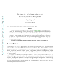 The longevity of habitable planets and the development of intelligent