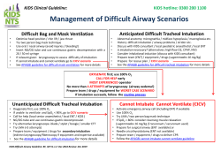 Difficult airway guideline