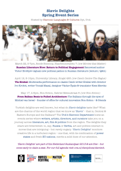 Slavic Delights Spring Event Series