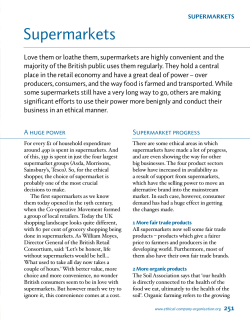 Supermarkets - Ethical Fruit Company