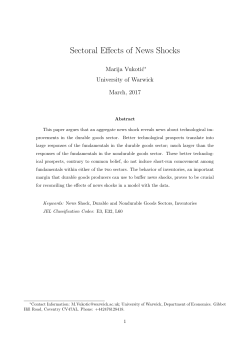 Sectoral Effects of News Shocks