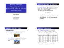 Production and Cost in the Long Run