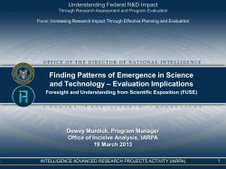 Finding Patterns of Emergence in Science and Technology