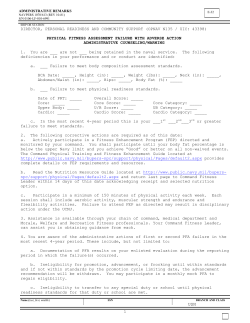 physical fitness assessment failure