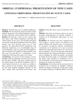 ORBITAL LYMPHOMAS. PRESENTATION OF NINE CASES