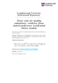 Noise and air quality valuations: evidence from stated preference