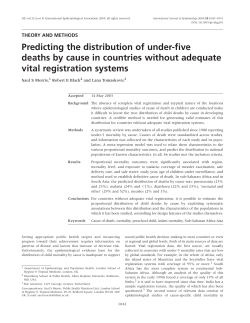 Predicting the distribution of under-five deaths by