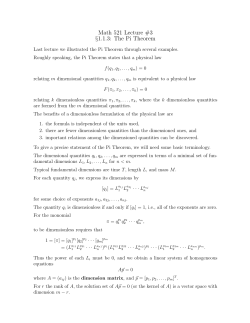 Math 521 Lecture #3 &sect;1.1.3: The Pi Theorem