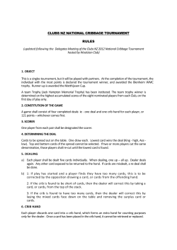 National Cribbage Tournament Rules292.82 KB
