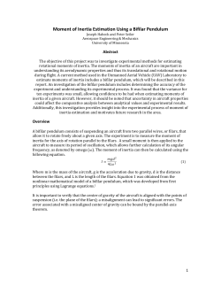 Moment of Inertia Estimation Using a Bifilar Pendulum