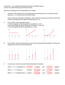 1D Kinematics Workbook Solutions