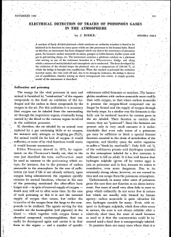electrical detection of ~races of poisonous gases \ . in the atmosphere