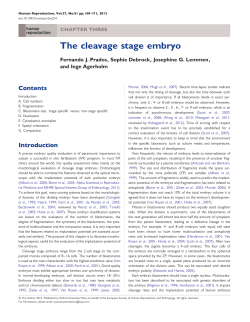 The cleavage stage embryo - Oxford Academic