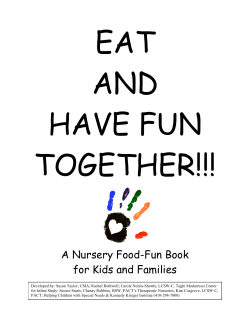 A Nursery Food-Fun Book for Kids and Families