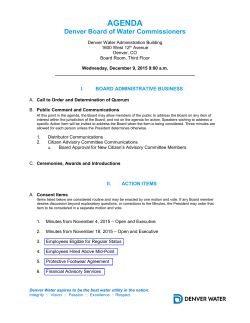 agenda - Denver Water