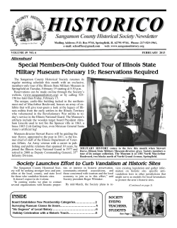 February, 2013 - Sangamon County Historical Society