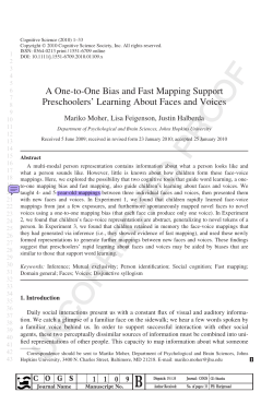A One-to-One Bias and Fast Mapping Support Preschoolers