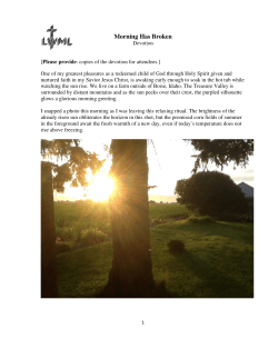 Morning has Broken devo